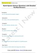 Earth System Science Questions with Detailed  Verified Answers
