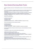New Zealand Nursing State Finals  Questions and Answers Best rated A&plus; Guaranteed Success Latest Update