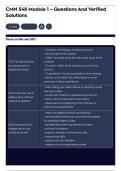 CMN 548 Module 1 &ndash; Questions And Verified Solutions