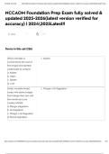 NCCAOM Foundation Prep Exam fully solved & updated 2025-2026&lpar;latest version verified for accuracy&rpar; &vert; 20242025Latest&excl;&excl;