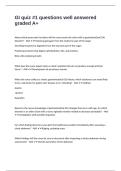 GI quiz &num;1 questions well answered graded A&plus;