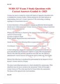NURS 327 Exam 3 Study Questions with Correct Answers Graded A&plus; 2025
