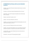 CT DDS Med Cert Exam with correct detailed answers