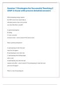 Session 7 Strategies for Successful Teaching 2 &lpar;DSP 2&rpar; Exam with precise detailed answers 