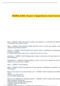 NURS 3105- Exam 1 Questions And Correct Answers