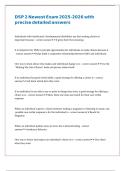 DSP 2 Newest Exam 2025-2026 with precise detailed answers