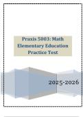 Praxis 5003&colon; Math Elementary Education Practice Test 