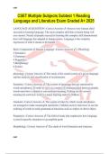 CSET Multiple Subjects Subtest 1 Reading Language and Literature Exam Graded A&plus; 2025