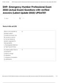 ENP- Emergency Number Professional Exam 2025 &lpar;Actual Exam&rpar; Questions with verified Answers &lpar;Latest Update 2025&rpar; UPDATE&excl;&excl;
