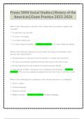 Praxis 5004 Social Studies &lpar;History of the Americas&rpar; Exam Practice 2025-2026