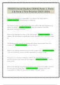 PRAXIS Social Studies &lpar;5004&rpar; Form 1&comma; Form 2 & Form 3 Test Practice 2025-2026