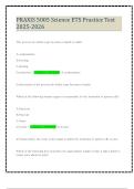 PRAXIS 5005 Science ETS Practice Test 2025-2026 