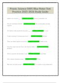 Praxis&colon; Science 5005 Blue Notes Test Practice 2025-2026 Study Guide