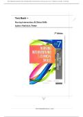 Test Bank For Nursing Interventions & Clinical Skills 7th Edition &lpar; Patricia A&period; Potter&comma; 2019&rpar; All Chapters 1-32&vert; Latest Edition