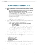 NURS 304 MIDTERM EXAM 2025