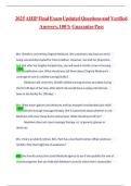 AHIP Final Exam Updated Questions and Verified Answers&comma; 100&percnt; Guarantee Pass