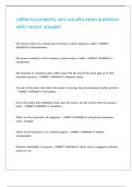california property and casualty exam questions with correct answers 