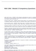 NSG 1050 - Module 2 Competency Questions