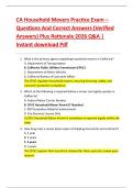 CA Household Movers Practice Exam &ndash;  Questions And Correct Answers &lpar;Verified  Answers&rpar; Plus Rationale 2026 Q&A &vert;  Instant download Pdf 