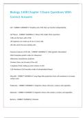 Biology 1408 Chapter 3 Exam Questions With Correct Answers&period;