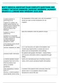 NOCTI MEDICAL ASSISTANT EXAM COMPLETE QUESTIONS AND  CORRECT DETAILED ANSWERS &lpar;VERIFIED ANSWERS&rpar; &vert;ALREADY  GRADED A&plus;&vert;&vert;BRAND NEW VERSION&excl;&excl; 2025-2026 