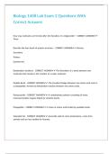 Biology 1408 Lab Exam 2 Questions With Correct Answers&period;