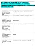 NOCTI MEDICAL ASSISTANT EXAM COMPLETE  QUESTIONS AND CORRECT DETAILED ANSWERS  &lpar;VERIFIED ANSWERS&rpar; &vert;ALREADY GRADED A&plus;&vert;&vert;BRAND NEW  VERSION&excl;&excl; 2025-2026 NOCTI MEDICAL ASSISTANT EXAM COMPLETE  QUESTIONS AND CORRECT DETAILED ANSWERS  &lpar;VERIFIED ANSWERS&rpar; &vert;ALREADY