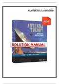 Antenna Theory&colon; Analysis and Design &lpar;4th Edition&comma; 2016&rpar; &ndash; Solutions Manual &ndash; Balanis
