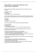 NES SPECIAL EDUCATION PRACTICE TEST QUESTIONS & ANSWERS