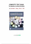 Test Bank for Business in Action (9th Edition) – Courtland L. Bovee & John V. Thill | All Chapters Included