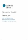  2025 Pearson Edexcel GCSE  Business  Paper 1  MARK SCHEME &semi;Investigating small business&lpar;1BS0&sol;1