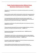 Public Health Administration Midterm Exam Questions And Answers A&plus; Graded 