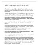 NES SPECIAL EDUCATION PRACTICE TEST