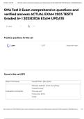 SWA Test 2 Exam comprehensive questions and verified answers ACTUAL EXAM 2025 TEST&excl;&excl; Graded A&plus; &vert; 2025&vert;2026 EXAM UPDATE