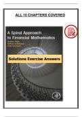 A Spiral Approach to Financial Mathematics &lpar;2018&rpar; &ndash; Solutions Exercise Answers&period;