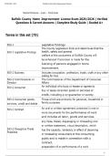 Suffolk County Home Improvement License Exam 2025&sol;2026 &vert; Verified  Questions & Correct Answers &vert; Complete Study Guide &vert; Graded A&plus;