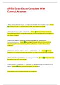 APEA Endo Exam Complete With Correct Answers