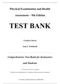 Test Bank &mdash; Physical Examination and Health Assessment&comma; 9th Edition &mdash; Carolyn Jarvis & Ann L&period; Eckhardt &mdash; ISBN 9780323809849