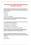 Lilley Chapter 10&colon; Analgesic Drugs Exam Questions And Answers 100&percnt; Pass 
