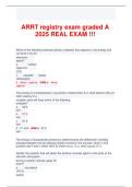 ARRT Registry Exam 2025 &vert; Graded A&plus; Real Exam