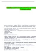  NUR 422 Community Health Final Exam Questions And Correct Answers