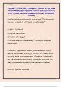PHARMACOLOGY HESI RN EXAM NEWEST 2025&sol;2026 ACTUAL EXAM  WITH COMPLETE QUESTIONS AND CORRECT DETAILED ANSWERS  &lpar;100&percnt; VERIFIED ANSWERS&rpar; &vert;ALREADY GRADED A&plus;&vert; &vert;&vert;PROFESSOR  VERIFIED&vert;&vert; 