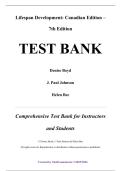 Test Bank &mdash; Lifespan Development&comma; Canadian Edition&comma; 7th Edition &mdash; Denise Boyd&comma; Paul Johnson & Helen Bee &mdash; ISBN 9780137596782