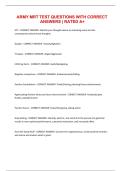 ARMY MRT TEST QUESTIONS WITH CORRECT ANSWERS RATED A&plus;