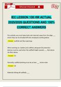 IEC LESSON 108 HW ACTUAL 2025&sol;2026 QUESTIONS AND 100&percnt; CORRECT ANSWERS