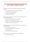 CISSP CERTIFICATION PRACTICE TEST QUESTIONS WITH CORRECT ANSWERS 2025&sol;2026