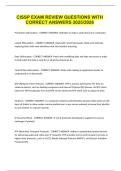 CISSP EXAM REVIEW QUESTIONS WITH CORRECT ANSWERS 2025&sol;2026