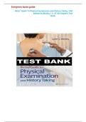 Bates guide to physical examination and history taking 13th edition bickley test bank pdf