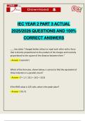 IEC YEAR 2 PART 3 ACTUAL 2025&sol;2026 QUESTIONS AND 100&percnt; CORRECT ANSWERS