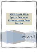 SPED Praxis 5354- Special Education Kathleen Jasper Exam Practice 